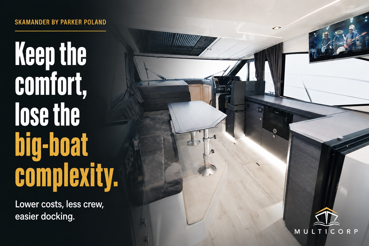 Downsizing from a yacht to a premium outboard platform without giving up comfort